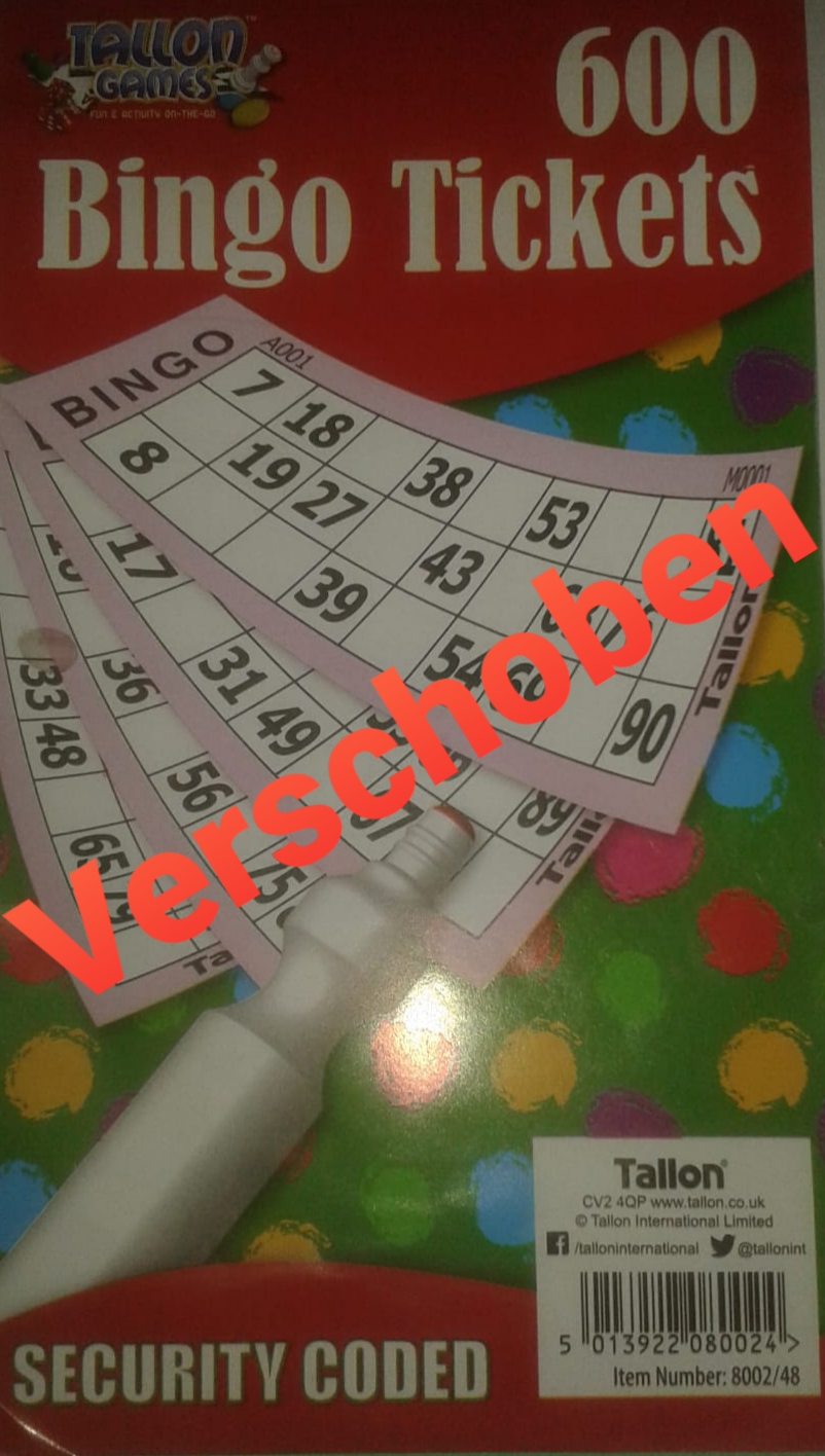 Bingo - Abend ist verschoben